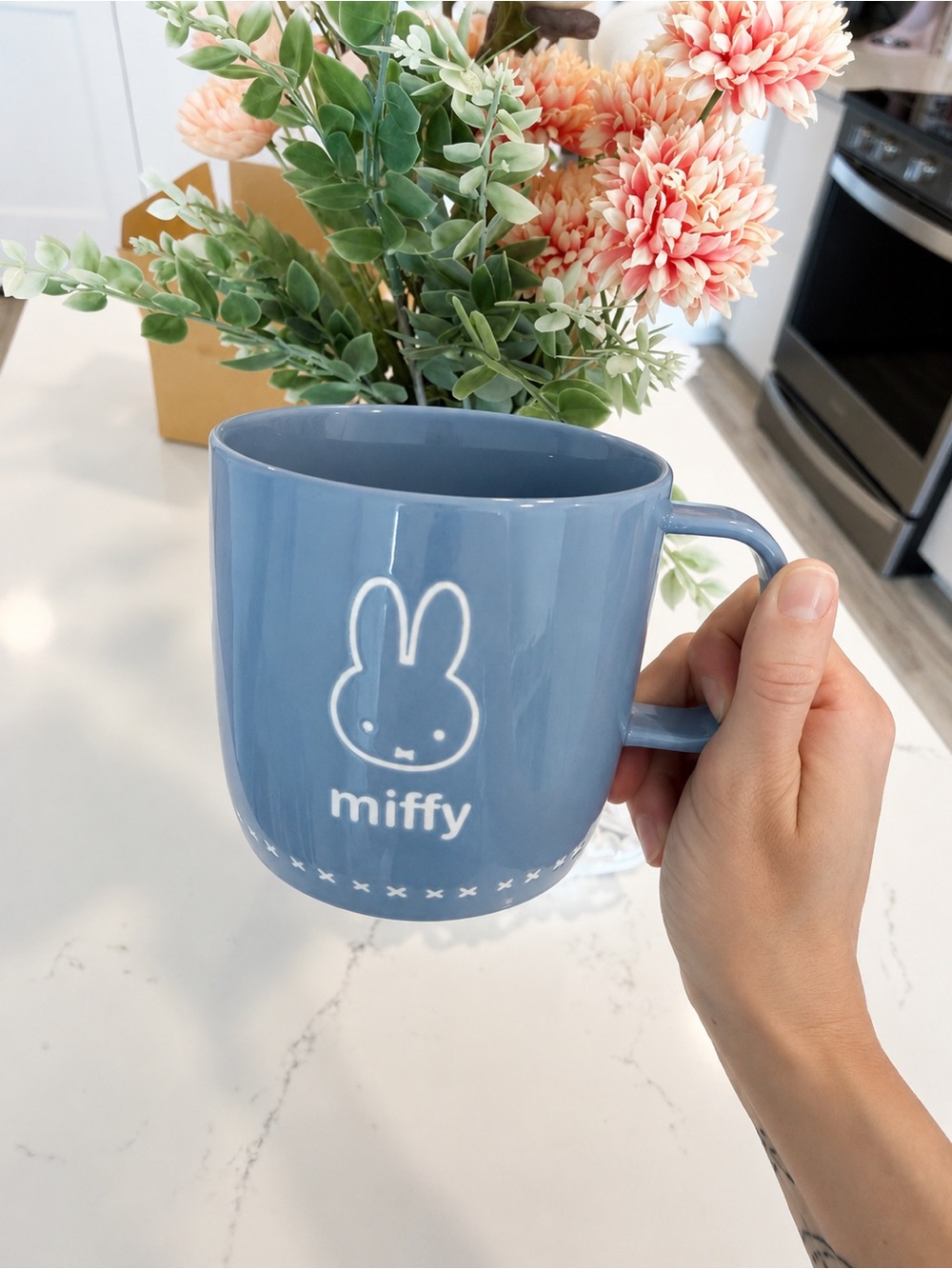 Miffy Blue Ceramic Coffee Mug | Cute Bunny Mug | Large Tea & Coffee Cup